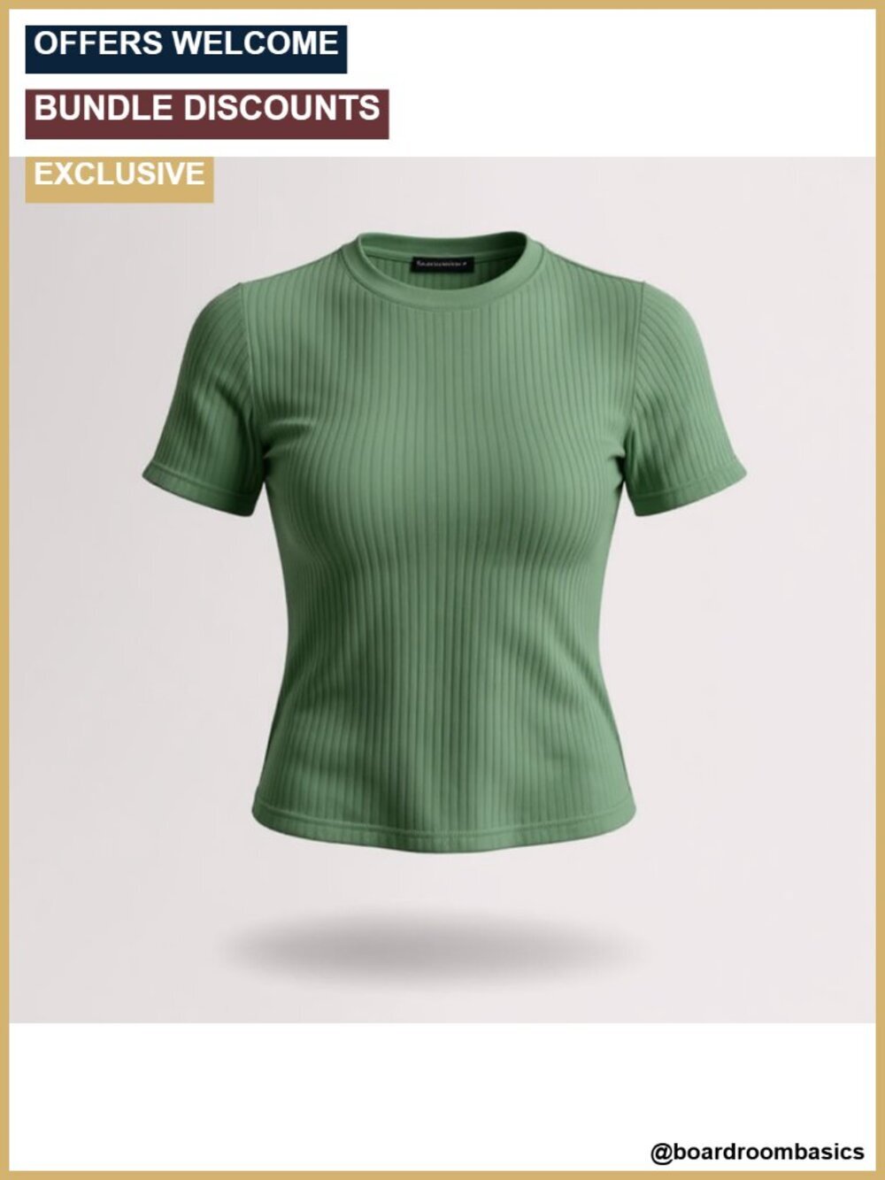 3 Pack Mock Neck Tops Short Sleeve Ribbed Knit Lettuce Trim T-Shirts